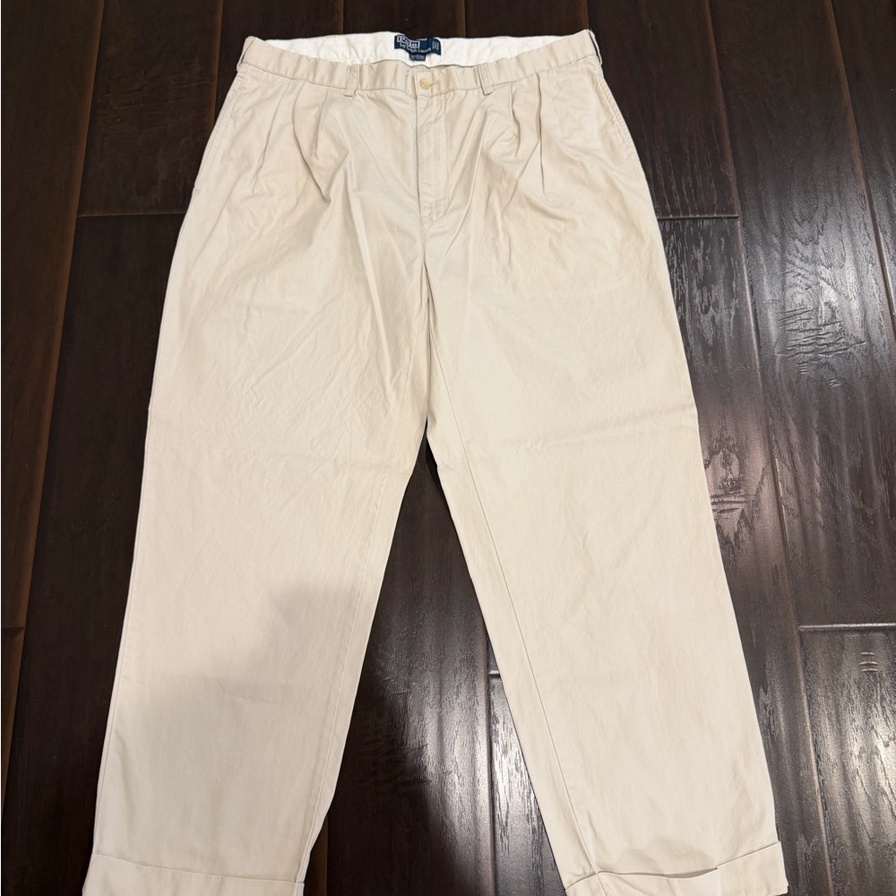 Polo by Ralph Lauren Cream Hammond Pant Pleated Chinos